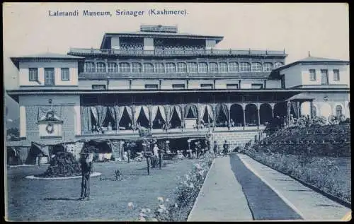 Postcard Srinagar Kashmir سِری نَگَر Lalmandi Museum 1912  Indien India Kashmere