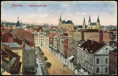 Ansichtskarte Aachen Hindenburgstraße 1918