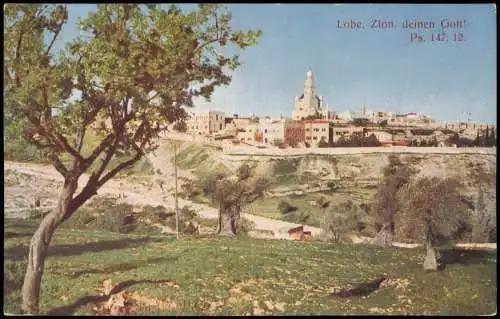 Jerusalem Jeruschalajim (רושלים) Zionsberg הַר צִיּוֹן 1928  Israel