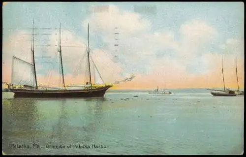 Postcard Palatka Florida Hafen 1915