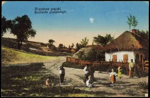 Postcard .Russland Krajobraz wiejski. Russische Landschaft. 1915