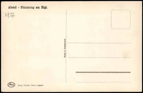 Ansichtskarte Arth SZ Abend Stimmung am Rigi, Fernsicht - Fotokarte 1930