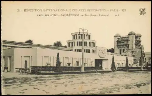 CPA Paris EXPO DES ARTS DÉCORATIFS Pavillon Lyon 1925