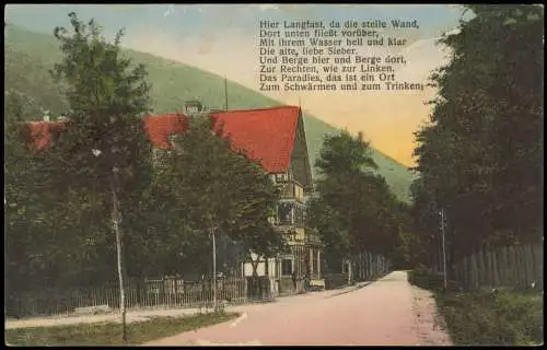 Herzberg (Harz) Hotel u. Pensionshaus zum Paradies Siebertal i. Harz 1912