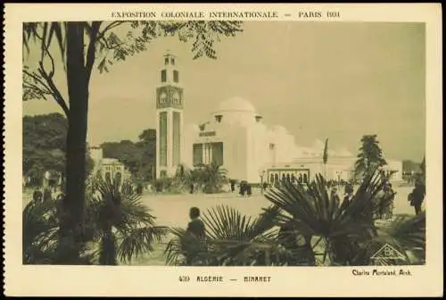 CPA Paris EXPO COLONIALE INTERNATIONALE Minaret 1931