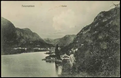 Postcard Dalen Telemarken Stadtblick 1913  Norge Norway