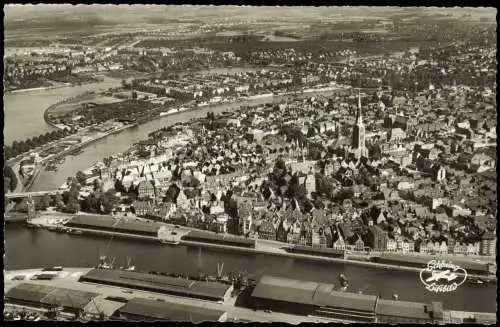 Ansichtskarte Lübeck Luftbild Fliegeraufnahme 1961