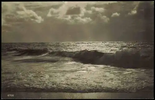 Ansichtskarte Binz (Rügen) Wellenspiel Stimmungsbild 1928