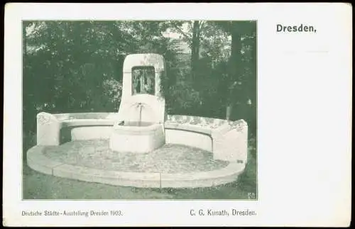 Ansichtskarte Dresden Deutsche Städte-Ausstellung Brunnen 1903