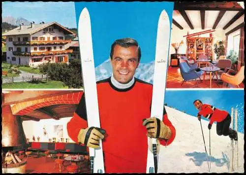 Ansichtskarte Kitzbühel Haus Toni Sailer, Ski 1973