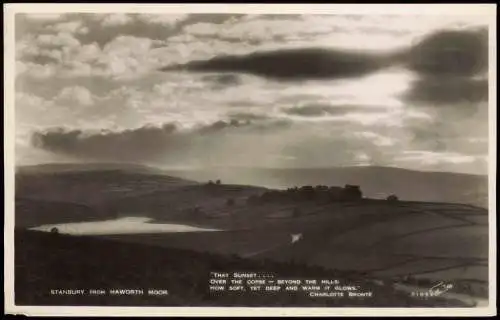 Postcard Stanbury (West Yorkshire) STANBURY FROM HAWORTH MOOR. 1930