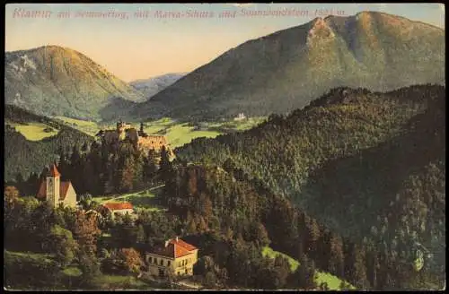 Klamm am Semmering-Breitenstein   mit Maria-Schutz und Sonnwendstein 1914