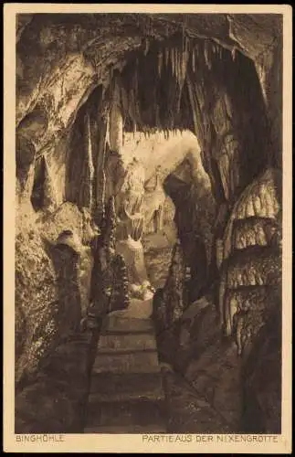 Ansichtskarte Streitberg-Wiesenttal Binghöhle Nixengrotte 1928