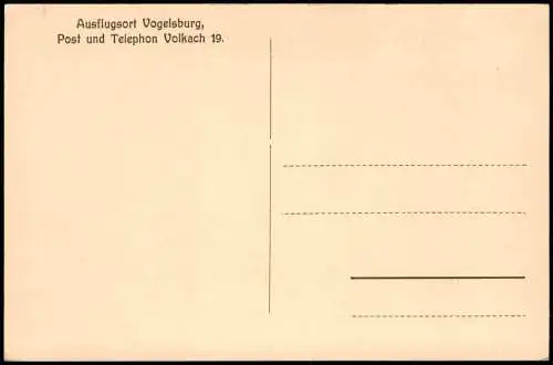 Ansichtskarte Volkach Die Vogelsburg vom Nordufer des Mains aus gesehen 1922