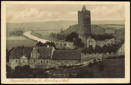 Ansichtskarte Schönburg (Saale) Burg Schönburg b. naumburg 1925