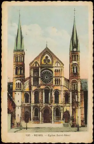 CPA Reims Reims Eglise St. Remi 1927