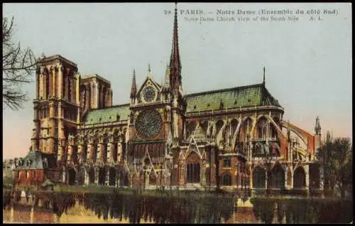 CPA Paris Kathedrale Notre-Dame de Paris 1926