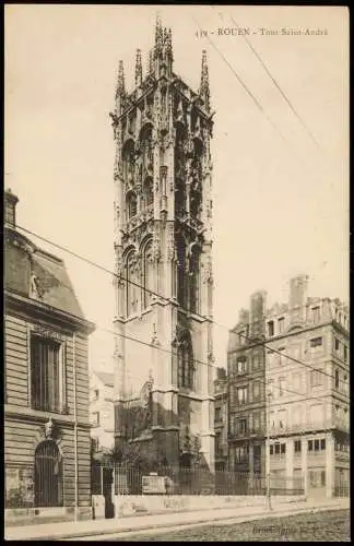 CPA Rouen Tour Saint-André 1918