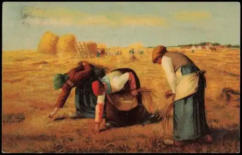 Ansichtskarte  Berufe Arbeit Bauern Landwirtschaft Frauen bei der Ernte 1908