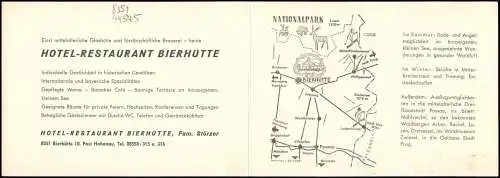 Bierhütte-Hohenau (Niederbayern) Mehrbild Werbekarte Hotel Restaurant 1972