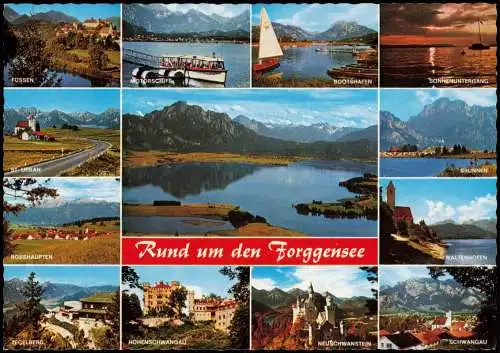Ansichtskarte Schwangau Mehrbild Forggensee Füssen Rosshaupten uvm 1982