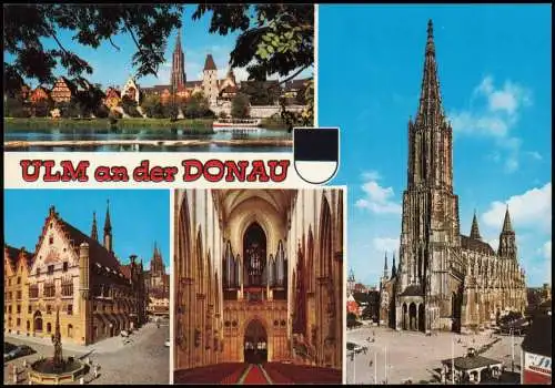 Ansichtskarte Ulm a. d. Donau Dom, Panorama, Orgel 1982