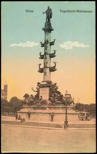 Ansichtskarte Wien Tegetthoff-Monument 1913