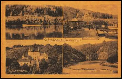 Ansichtskarte Lauenhain-Mittweida 4 Bild Bootsstation Kriebstein 1956