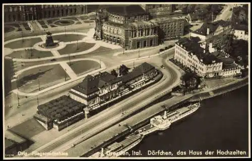 Ansichtskarte Innere Altstadt-Dresden Luftbild - Italienisches Dörfchen 1942