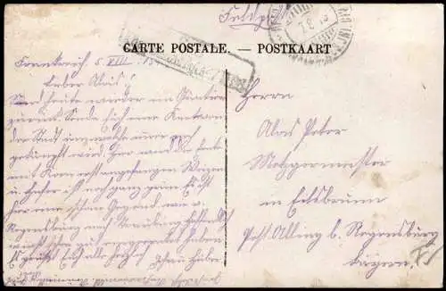 CPA Arras Atrecht Le Quartier Schram (Infanterie) 1915  gel. Feldpoststempel