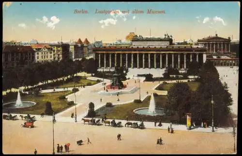 Ansichtskarte Mitte-Berlin Lustgarten mit altem Museum. 1913