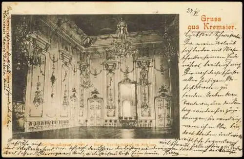 Postcard Kremsier Kroměříž Schloss / Zámek Reichsratssaal 1899