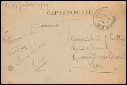 CPA Verdun Poste de commandement vers la butte de tir 1919  Feldpost