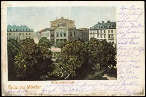 Ansichtskarte Isarvorstadt-München Gärtnerplatz 1901