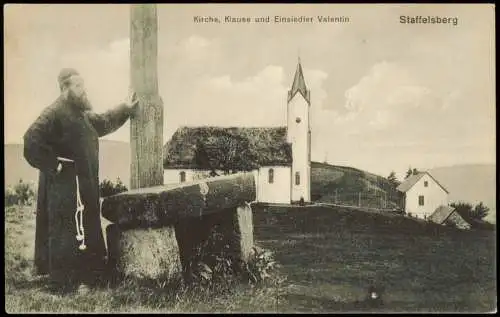 Bad Staffelstein Kirche, Klause und Einsiedler Valentin Staffelsberg 1914