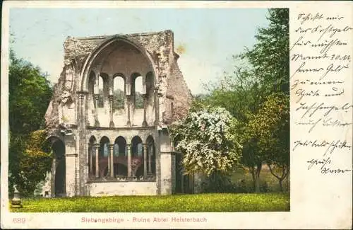 Ansichtskarte Oberdollendorf Siebengebirge - Ruine Abtei Heisterbach 1903