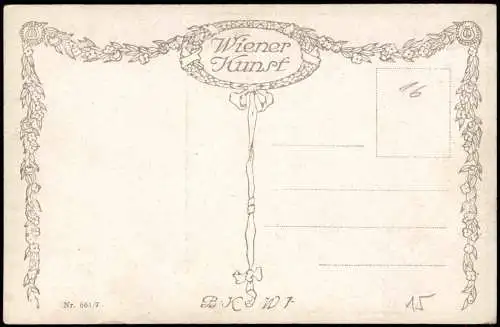 Künstlerkarte Gemälde Art: Beim Heurigen von Hans Larwin pinx. x 1910