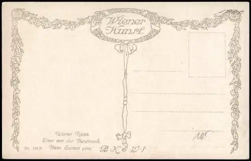 Ansichtskarte  Künstlerkarte Gemälde: Hans Barwin pinx. Wiener Typen s 1910