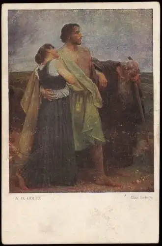 Ansichtskarte  Künstlerkarte Gemälde Art: A. D. GOLTZ Das Leben. 1920