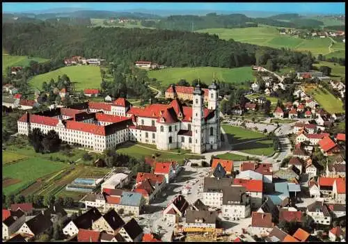 Ansichtskarte Ottobeuren Basilika vom Flugzeug aus, Luftaufnahme 1980