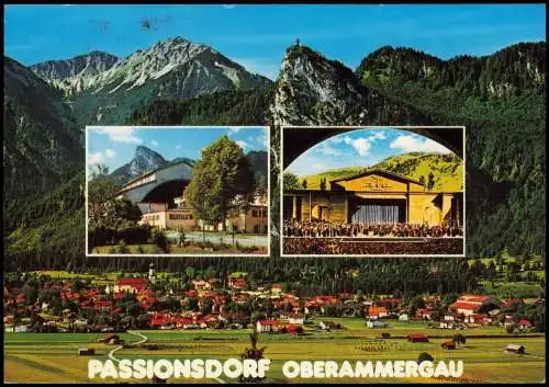 Oberammergau Mehrbildkarte mit Passionstheater Passionsspielhaus 1983