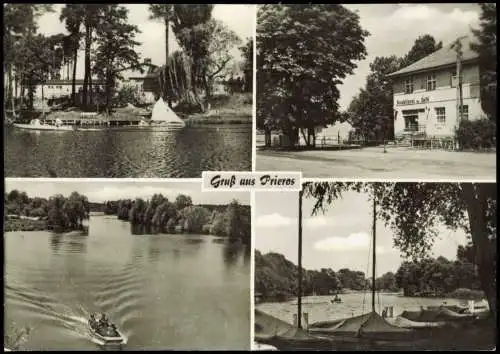 Prieros-Heidesee Gruß aus Prieros DDR Mehrbild-AK mit 4 Ortsansichten 1973