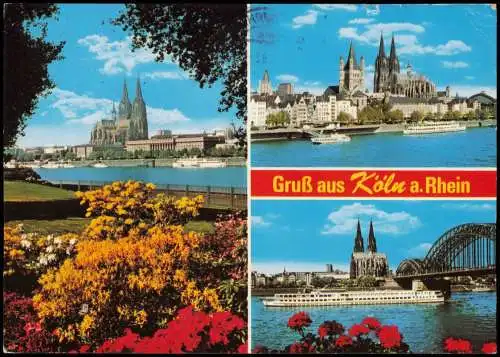 Ansichtskarte Köln Mehrbildkarte mit Dom und Stadtansichten 1982