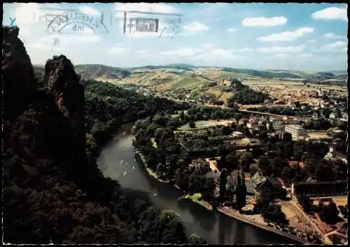 Bad Münster am Stein-Ebernburg Panorama-Ansicht Blick von der Gans 1966