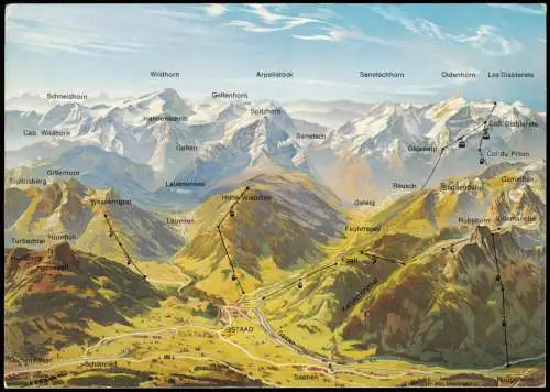 Ansichtskarte .Schweiz Helvetia Suisse Das grüne Hochland Landkarten AK 1992