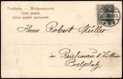 Ansichtskarte Leipzig Augustusplatz (Gesamtansicht) 1906/1903