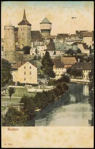 Ansichtskarte Bautzen Budyšin Stadtteilansicht 1907