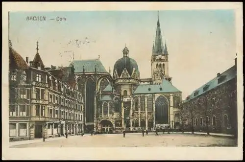 Ansichtskarte Aachen Partie am Aachener Dom 1911