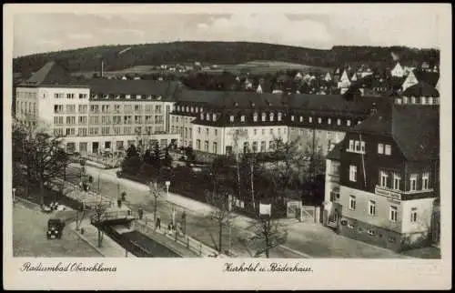 Ansichtskarte Oberschlema-Bad Schlema Kurhotel u. Bäderhaus 1930