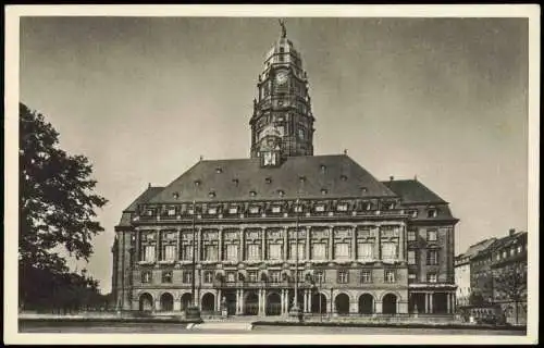 Innere Altstadt-Dresden Partie am Rathaus (Gebäude-Ansicht) 1940